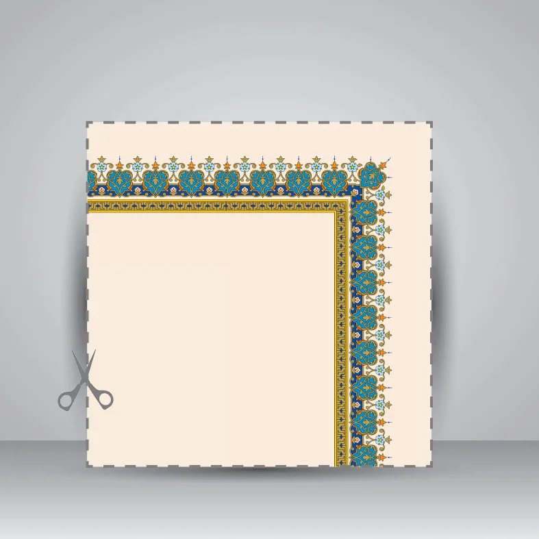 کاغذ تذهیب دار چاپی کد 873، 30*21 A4) cm) (بسته 50 عددی) — انتشارات یساولی