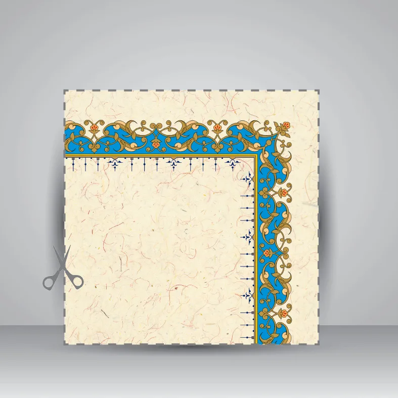 کاغذ تذهیب دار چاپی کد 874، 30*21 (A4) (بسته 50 عددی) — انتشارات یساولی