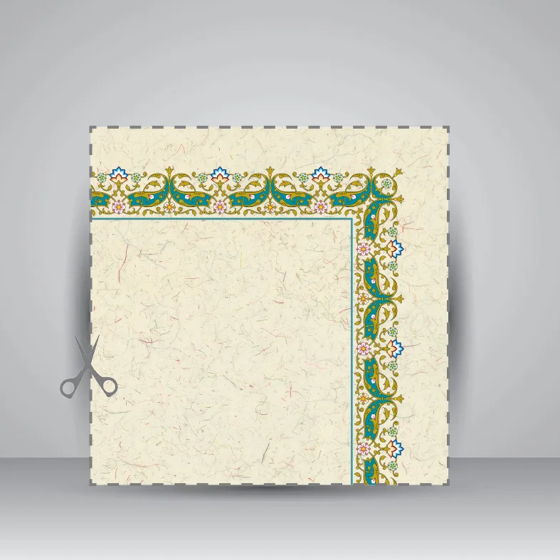 کاغذ تذهیب دار چاپی کد 875، 30*21 (A4) (بسته 50 عددی) — انتشارات یساولی