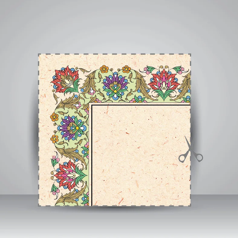کاغذ تذهیب دار چاپی کد 882، 50*23 cm (بسته 10 عددی) — انتشارات یساولی