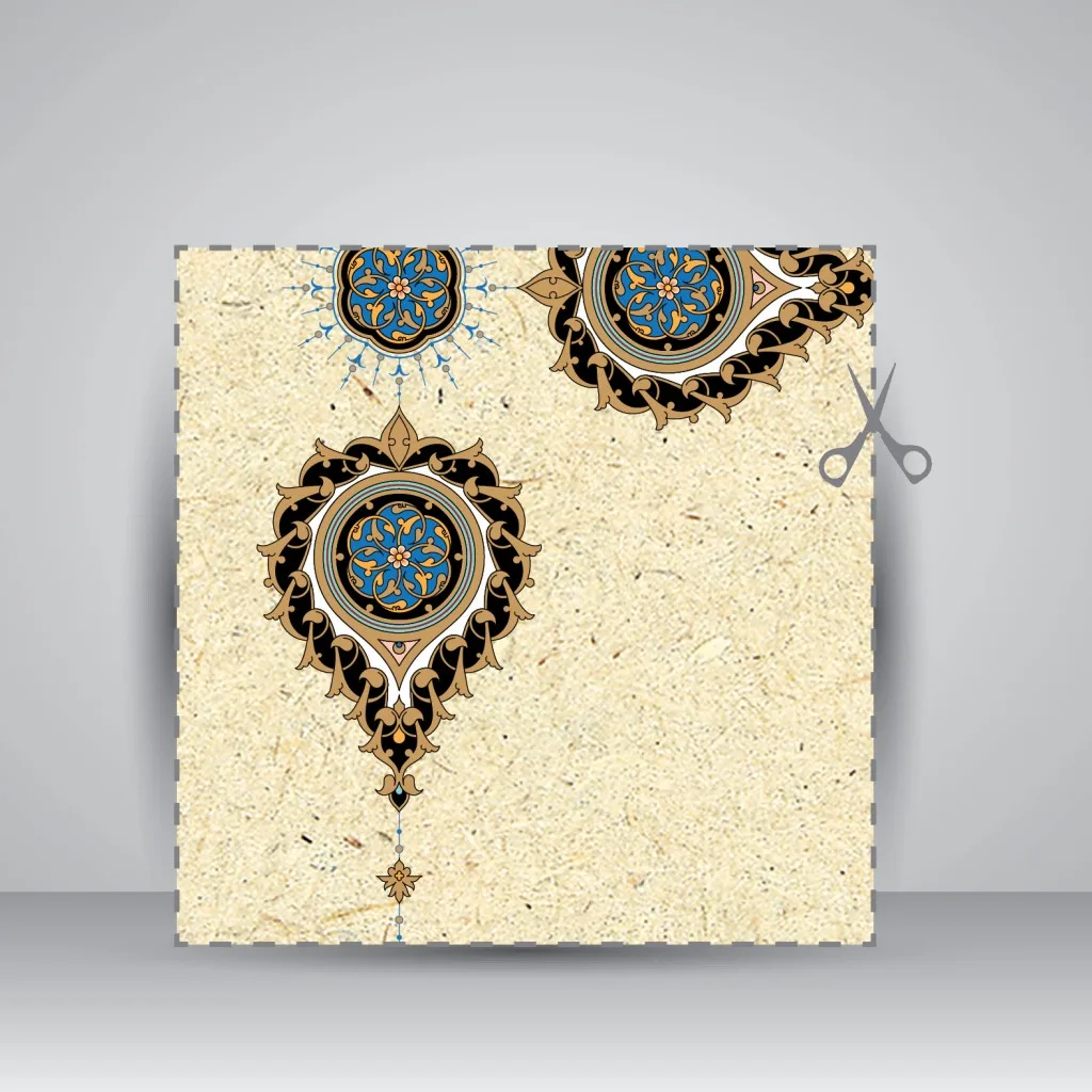 کاغذ تذهیب دار چاپی کد 937، 35*16 cm (بسته 10 عددی) — انتشارات یساولی