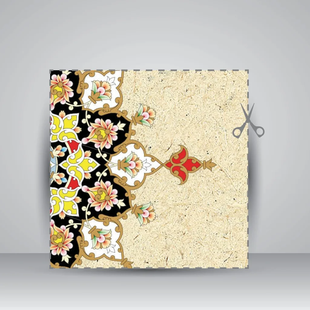 کاغذ تذهیب دار چاپی کد 946، سایز 70*50 cm (بسته 30 عددی) — انتشارات یساولی