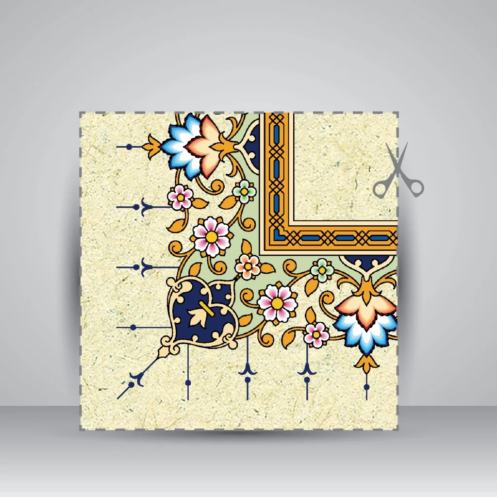 کاغذ تذهیب دار چاپی کد 956، سایز 50*35 cm (بسته 10 عددی) — انتشارات یساولی