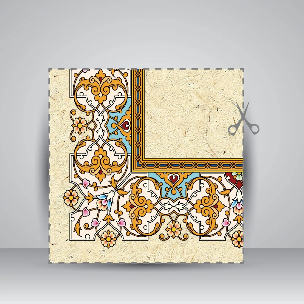 کاغذ تذهیب دار چاپی کد 958، سایز 50*35 cm (بسته 10 عددی) — انتشارات یساولی