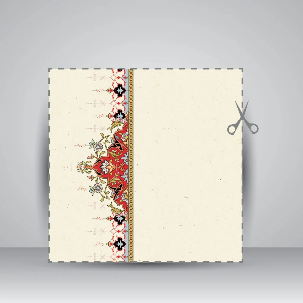 کاغذ تذهیب دار چاپی کد 972، سایز 70*17 cm (بسته 10 عددی) — انتشارات یساولی