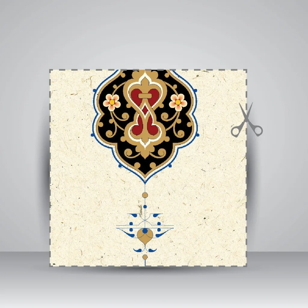 کاغذ تذهیب دار چاپی کد 977، سایز 70*50 cm (بسته 30 عددی) — انتشارات یساولی