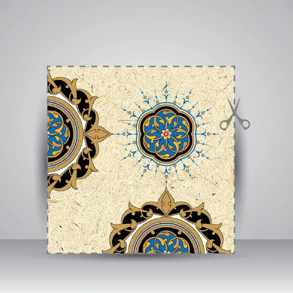 کاغذ تذهیب دار چاپی کد 979، سایز 70*50 cm (بسته 30 عددی) — انتشارات یساولی