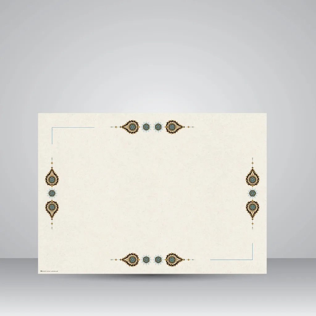 کاغذ تذهیب دار چاپی کد 980، سایز 70*50 cm (بسته 30 عددی)