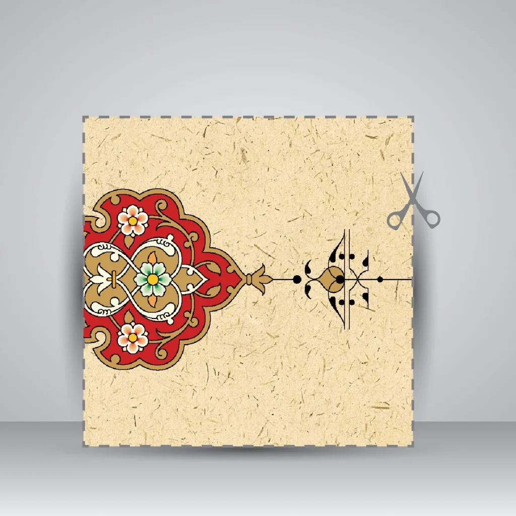 کاغذ تذهیب دار چاپی کد 987، 70*33 cm (بسته 10 عددی) — انتشارات یساولی