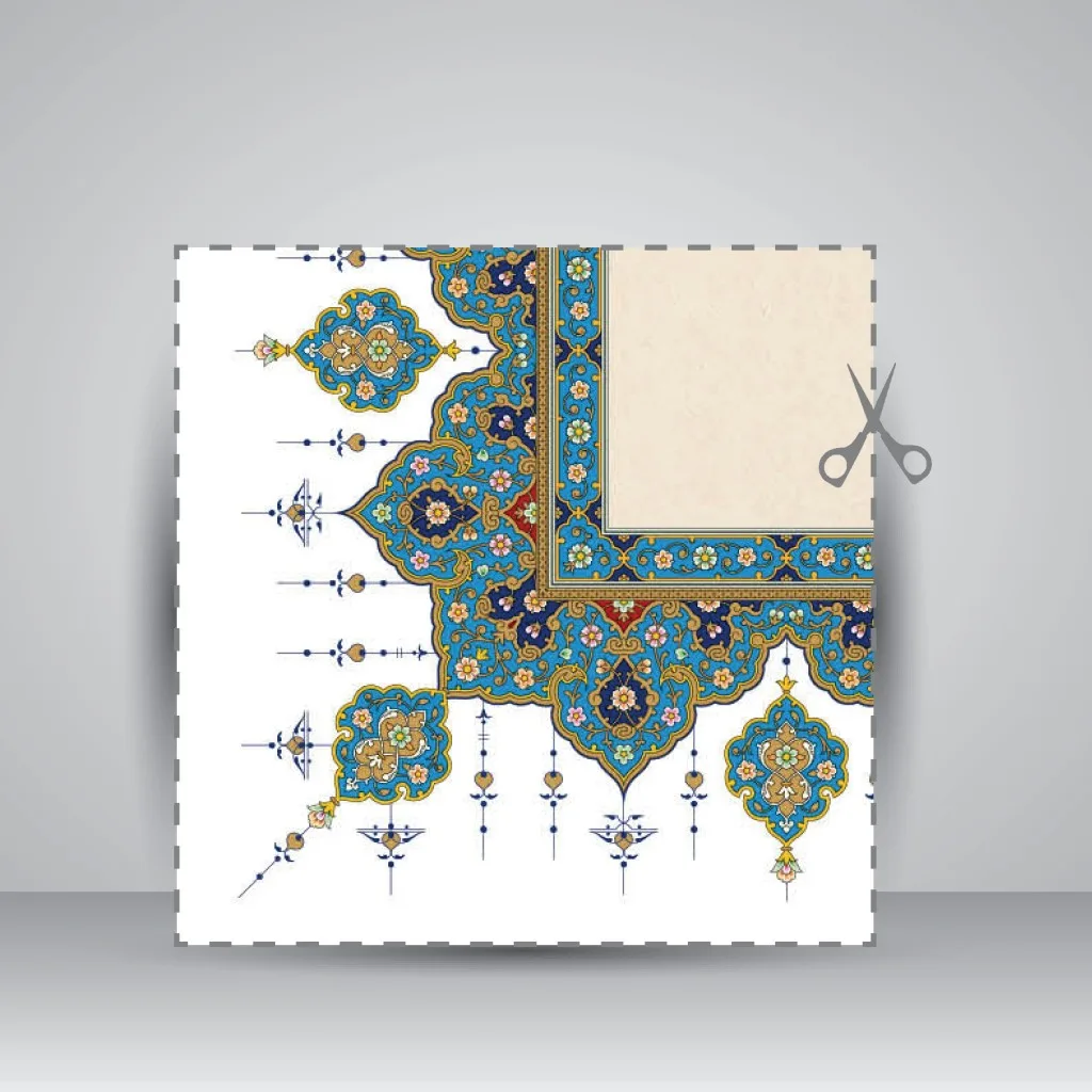 کاغذ تذهیب دار چاپی کد 991، 50*35 cm (بسته 10 عددی) — انتشارات یساولی