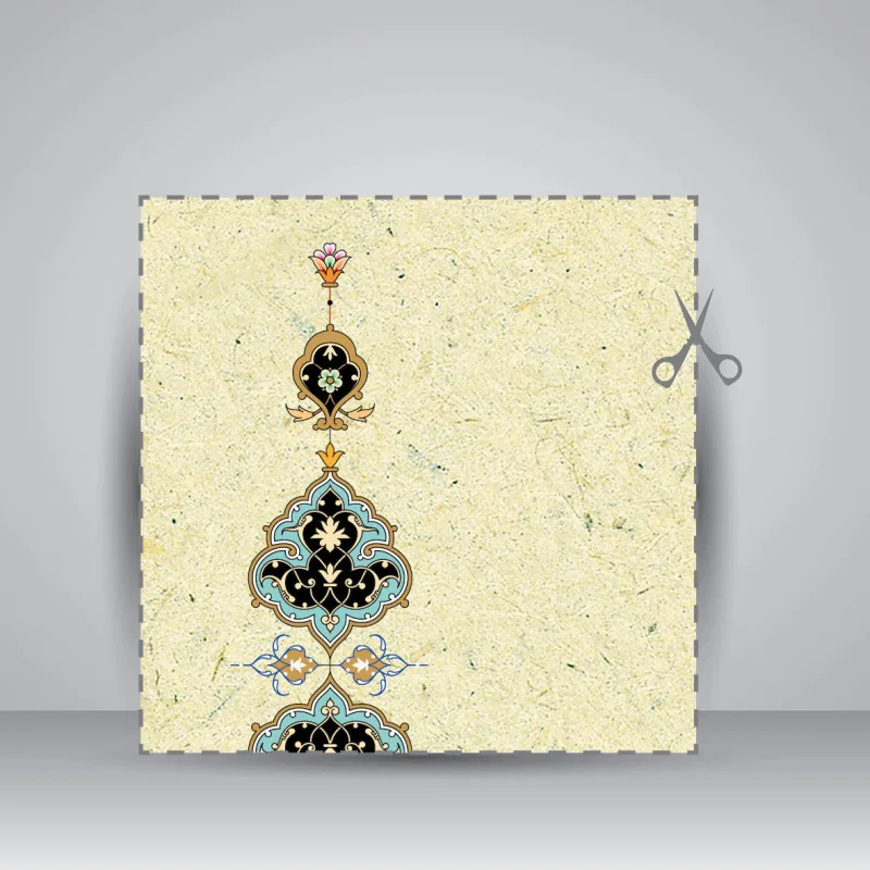 کاغذ تذهیب دار چاپی کد 998، 48*17 cm (بسته 50 عددی) — انتشارات یساولی