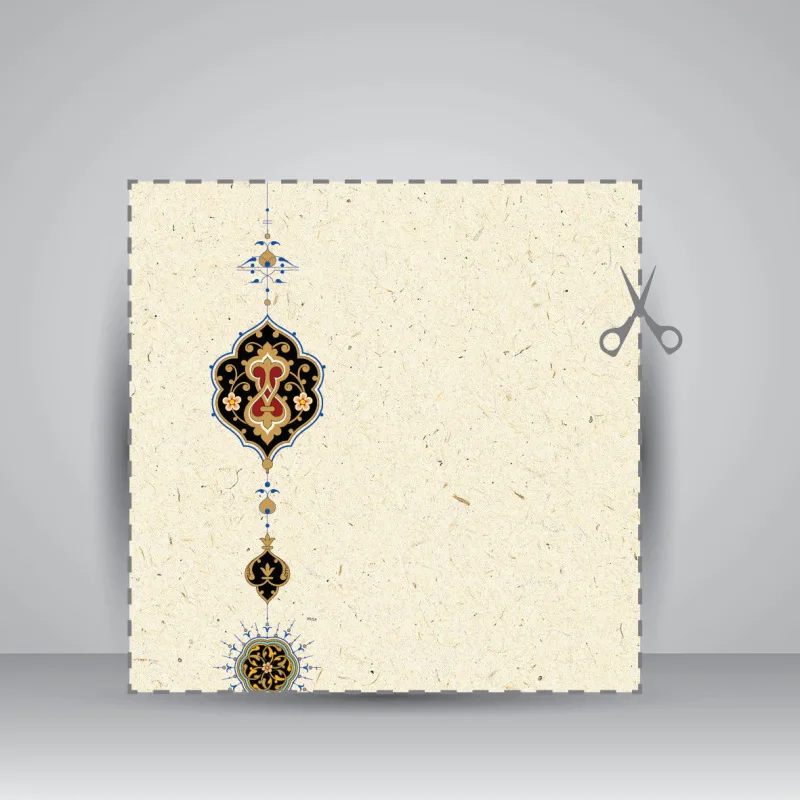 کاغذ تذهیب دار چاپی کد 999، 48*17 cm (بسته 50 عددی) — انتشارات یساولی