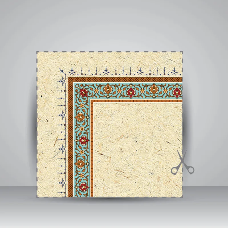 کاغذ تذهیب دار چاپی کد997، 35*16 cm (بسته 10 عددی) — انتشارات یساولی
