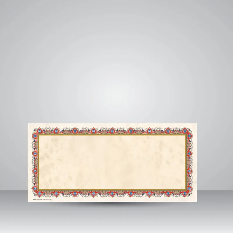 کاغذ تذهیب دار،35*16 cm، کد 607، (بسته 10 عددی)