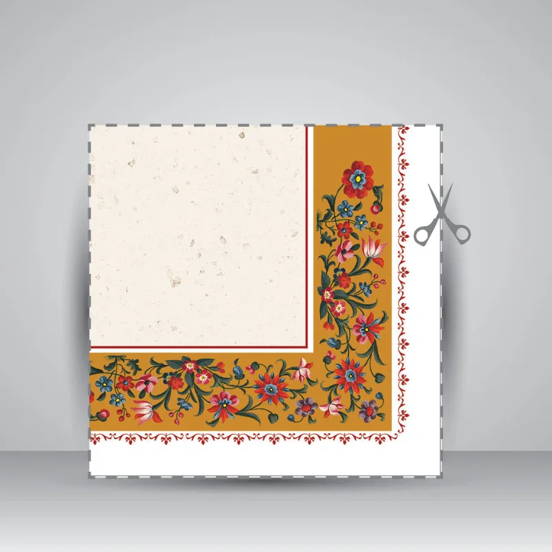کاغذ تذهیب دار،35*16 cm، کد 613، (بسته 10 عددی) — انتشارات یساولی