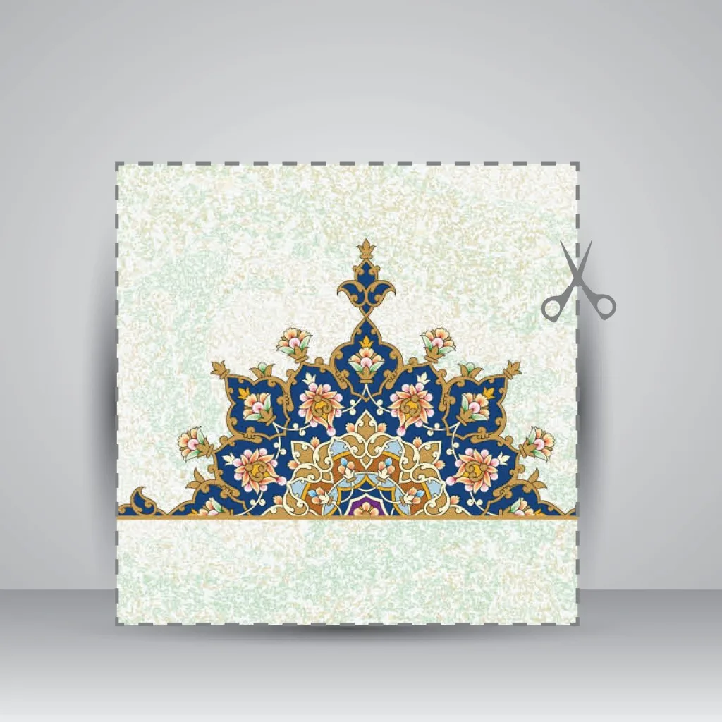 کاغذ تذهیب دار،70*16 cm، کد 922، (بسته 10 عددی) — انتشارات یساولی