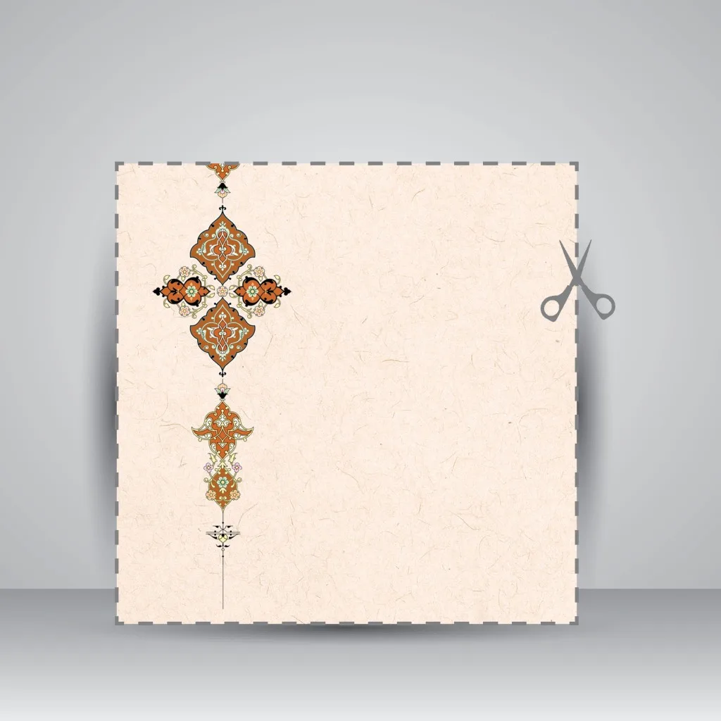 کاغذ تذهیب دار،70*17 cm، کد 971، (بسته 10 عددی) — انتشارات یساولی