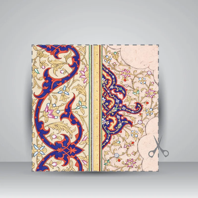 کاغذ تذهیب دار چاپی کد 626، سایز 35*25 cm (بسته 10 عددی) — انتشارات یساولی