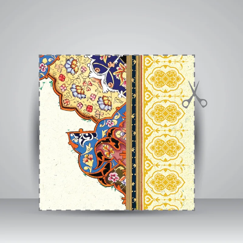 کاغذ تذهیب دار چاپی کد 637، سایز 35*25 cm (بسته 10 عددی) — انتشارات یساولی