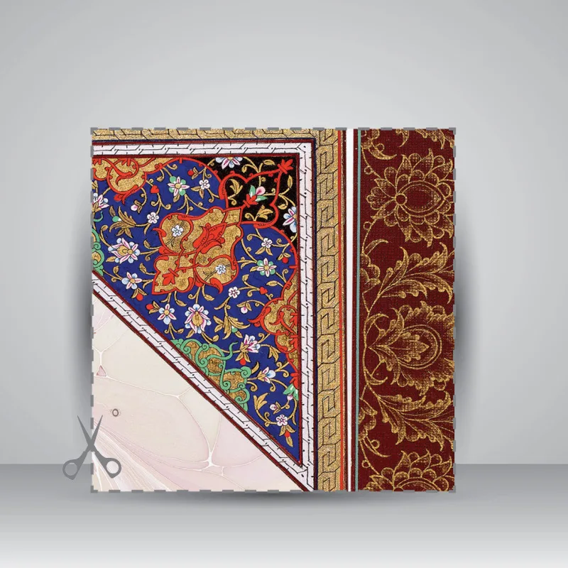 کاغذ تذهیب دار،30*21 cm، کد 630، (بسته 10 عددی) — کد منبع 4715957 — انتشارات یساولی