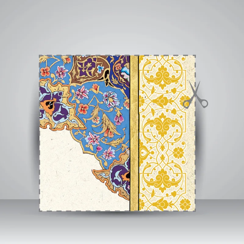 کاغذ تذهیب دار،30*21 cm، کد 632، (بسته 10 عددی) — انتشارات یساولی