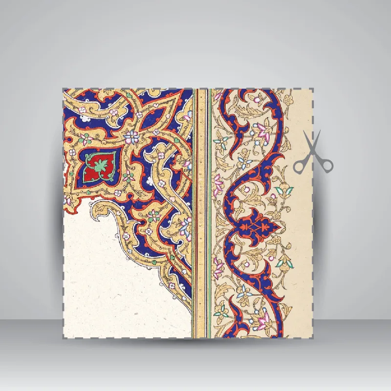 کاغذ تذهیب دار،35*25 cm، کد 626، (بسته 10 عددی) — انتشارات یساولی