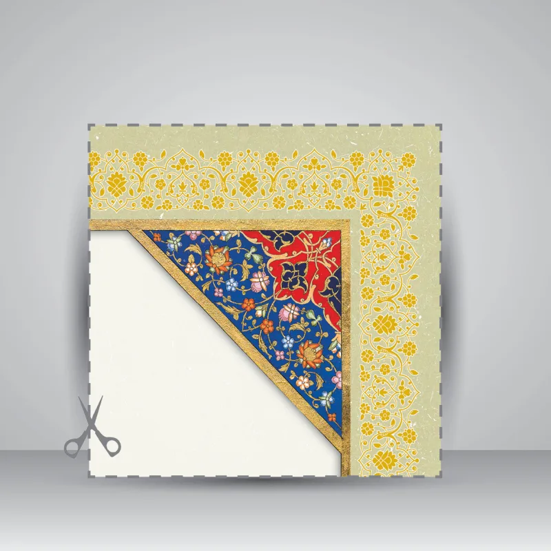 کاغذ تذهیب دار،35*25 cm، کد 648، (بسته 10 عددی) — انتشارات یساولی
