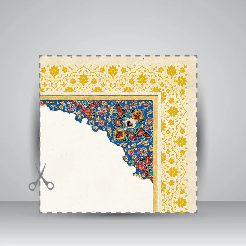 کاغذ تذهیب دار،35*25 cm، کد 649، (بسته 10 عددی) — انتشارات یساولی