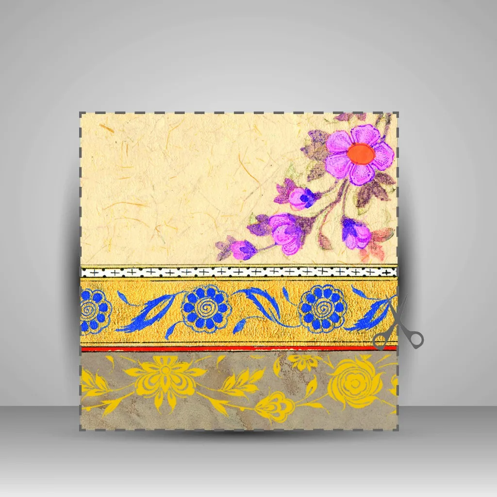 کاغذ چلیپای چاپی تذهیب دار کد 688، سایز 35*25 cm (بسته 50 عددی) — انتشارات یساولی