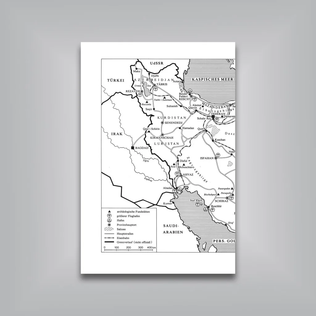 کتاب راهنمای اماکن باستانی ایران | سیلویا ماتیسون | نشر — زبان آلمانی — انتشارات یساولی