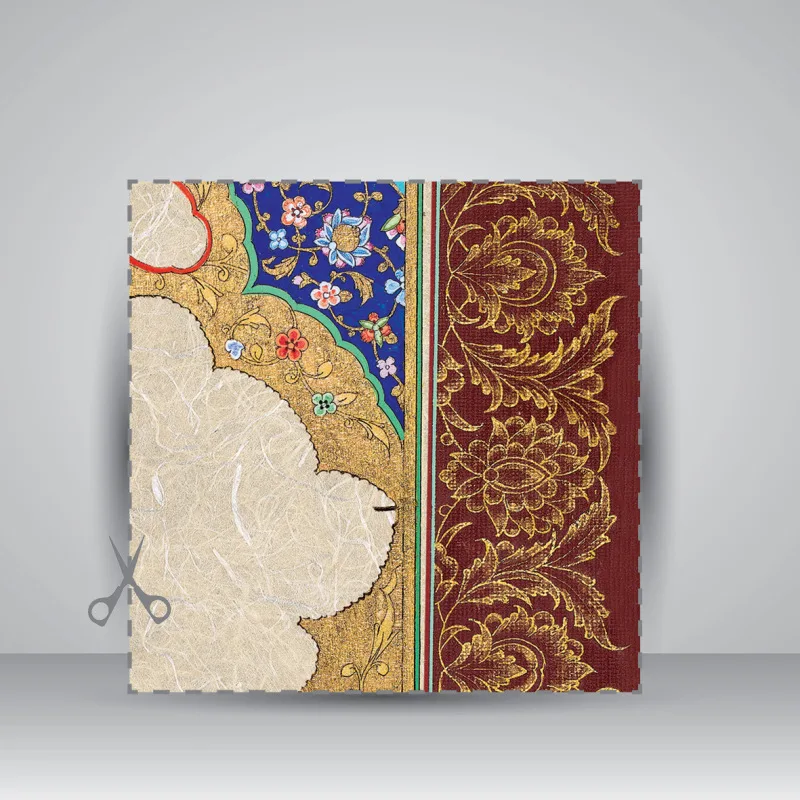 کاغذ تذهیب دار،30*21 cm، کد 628، (بسته 10 عددی) — کد منبع 4715954 — انتشارات یساولی